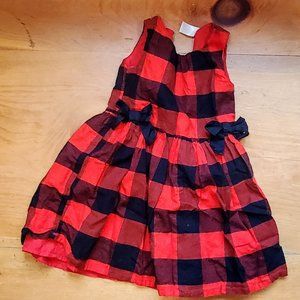 Black and red plaid Carter's size 4 dress